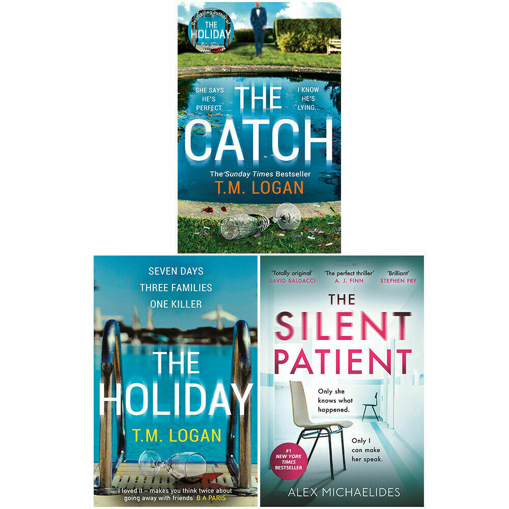 The Catch, The Holiday, The Silent Patient 3 Books Collection Set Paperback NEW