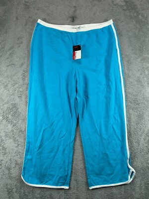 NWT Womens Pants Large 12 Cropped Danskin Now Blue Canal