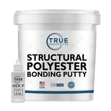 Marine Grade Polyester Bonding Putty - Fiber Reinforced - 1 Gallon Kit