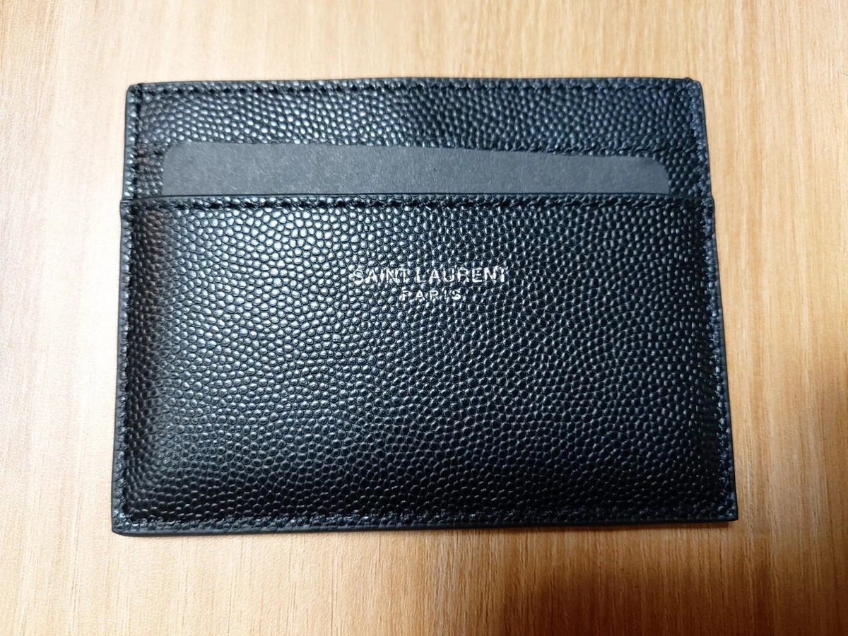 Saint Laurent Paris Embossed Leather Card Holder 375946 BTYON 1000 