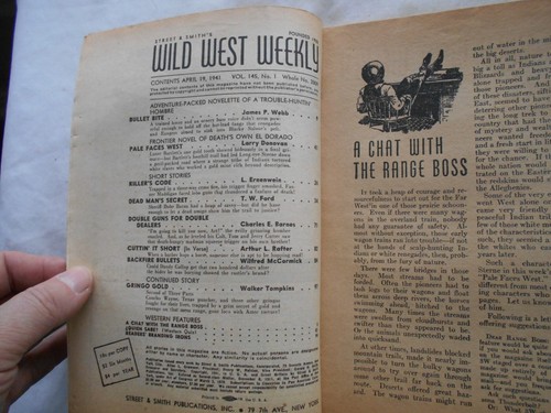 WILD WEST WEEKLY-APRIL 19, 1941~WESTERN PULP~STREET & SMITH - Picture 4 of 7