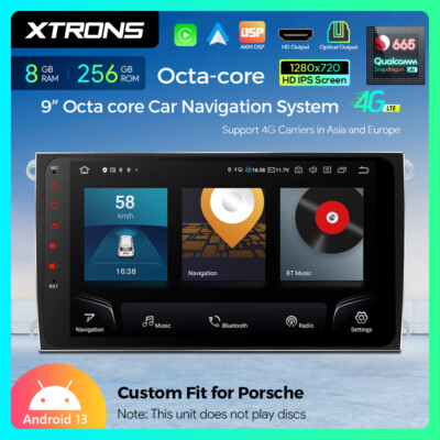 9'' QLED Android 13 Autoradio 8GB+256GB GPS Navi HDMI 4G LTE für Porsche Cayenne
