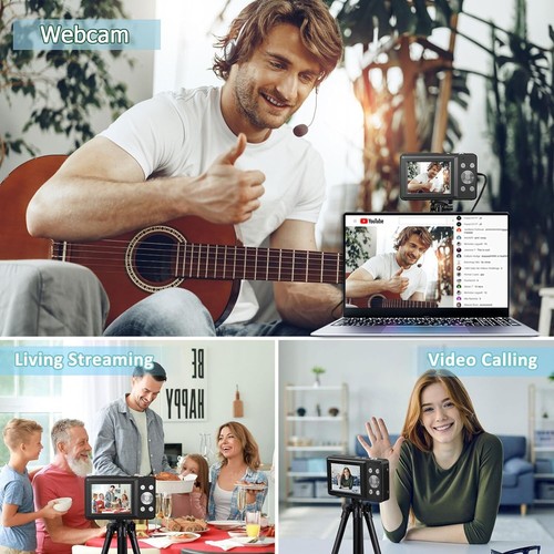 Digital Camera 44MP 1080P HD Photo Camera with 16x Zoom - BLACK - Picture 8 of 8