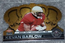 2001 CROWN ROYALE ROOKIE KEVAN BARLOW 2001 NFL DRAFT PICK CARD #163 34/750