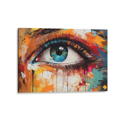 24x36 Abstract Eye Colorful Wall Art Canvas eBay