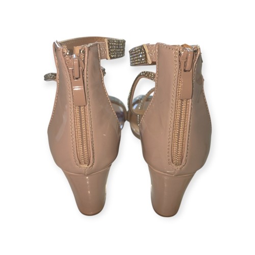 Top Moda Sandals Taupe Rhinestone Women's Size 7 - Picture 5 of 8