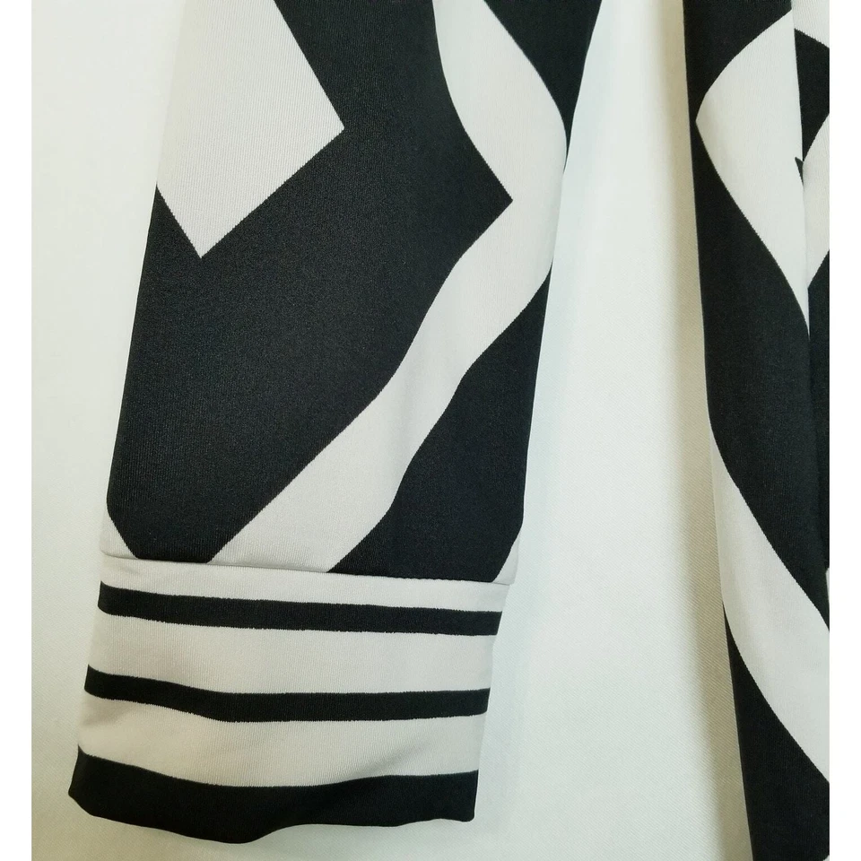 Vestido Inc International Concepts negro/blanco funda línea A geoimpresión talla XL Foto 4 de 4