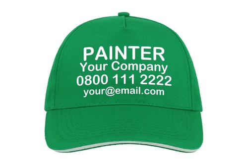 Gorra de béisbol de trabajo personalizada de pintor a medida teléfono de empresa correo electrónico trabajo decorador trabajo - Imagen 3 de 10