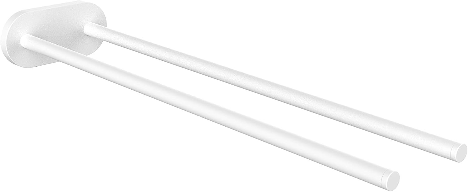 Porte-serviettes rond mural double bras pour salle de bain moderne