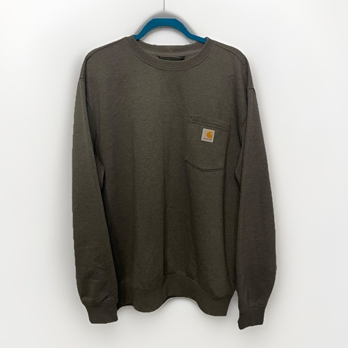 Carhartt Men's Loose Fit Midweight Crewneck Pocket Sweatshirt Large gray