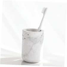 Natural Marble Toothbrush Holder for Bathroom Countertop Toothbrush Column