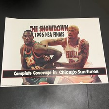 1996 Chicago Sun Times Bulls Newsstand Poster 16x11 Rodman Kemp NBA Finals 1996 Chicago Sun Times Bulls Newsstand Poster 16x11 Rodman Kemp NBA Finals