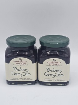 Stonewall Kitchen Blueberry Cherry Jam - Classic Fruit Spread - 2 Pack 
