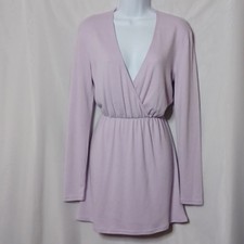 Wilfred Free Giulia Knit V-Neck Crossover Mini Dress. S