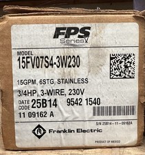 Franklin Electric 15 GPM 3/4 HP 4in 230V Submersible Pump 15FV07S4-3W230 3-Wire