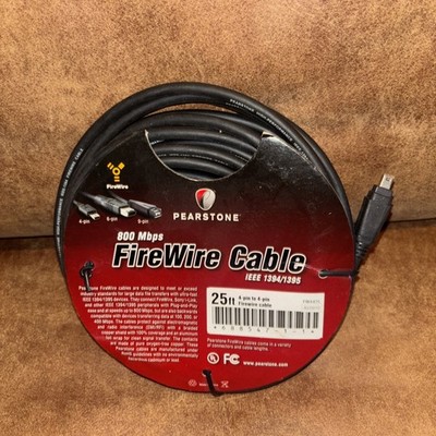 Pearstone 800 FireWire Cable IEEE 1394/1395, 25FT Cable 4 Pin To 4 Pin