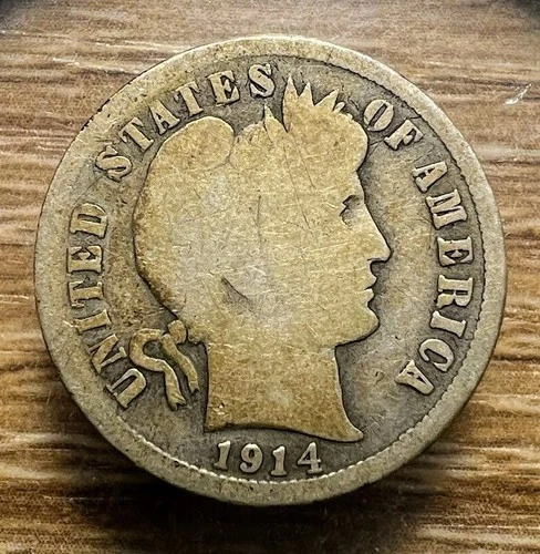 1914-S Barber Dime - Actual Coin Shown - Free Shipping & Tracking INV#512