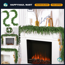 6FT Christmas Garland Set - 2Pcs Real Touch Norfolk Pine Holiday Decor