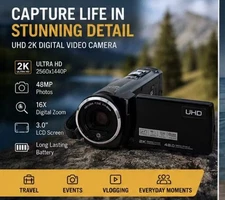 UHD 2K Caméra vidéo numérique