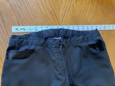 New Grey's Anatomy By Barco 5 Pocket Tie Front Scrub Pants Black Women's Size L