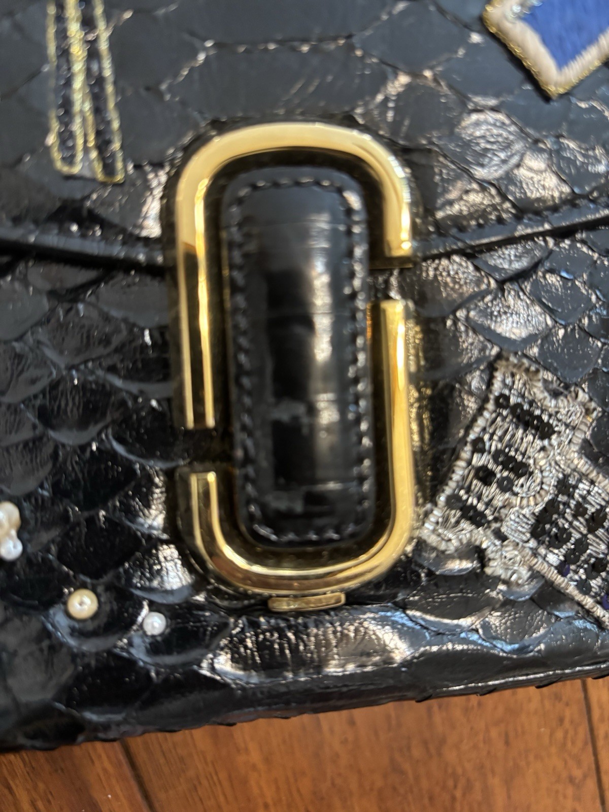 Marc Jacobs Python Bag Snakeskin Embellished Vint… - image 7