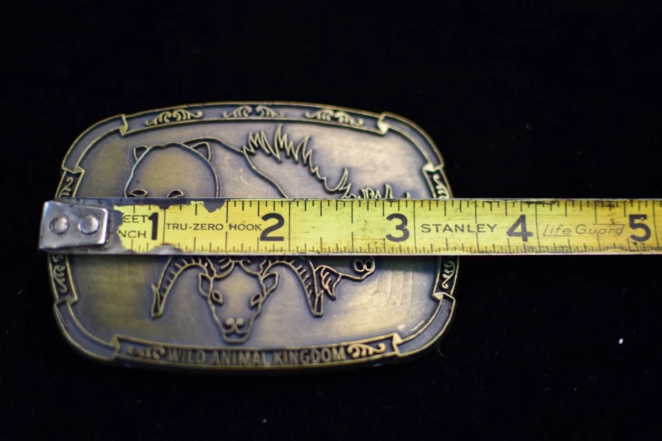 Hebilla de cinturón de latón Wild Animal Kingdom Foto 3 de 3