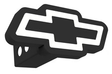 Chevrolet Hitch Covers CHEVROLET 2" HITCH RECEIVER COVER BRAKE LIGHT ENABLED W/4 PIN TRAILER PLUG USA