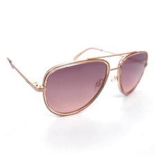 QUAY All In Rose Gold Sunglasses 56-17-140 Aviator Eyewear