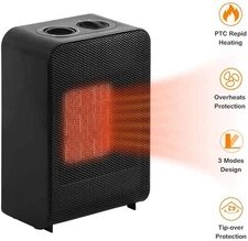Electric Space Heater Portable Indoor Small Radiator w/Thermostat Fast Heating