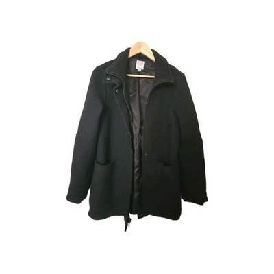 Halogen Women's Black Wool Blend Jacket Size Small Long Sleeve