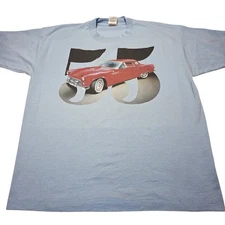 Vintage Ford 1955 Thunderbird Men's Size XL Single Stitch T-shirt 90's Cars
