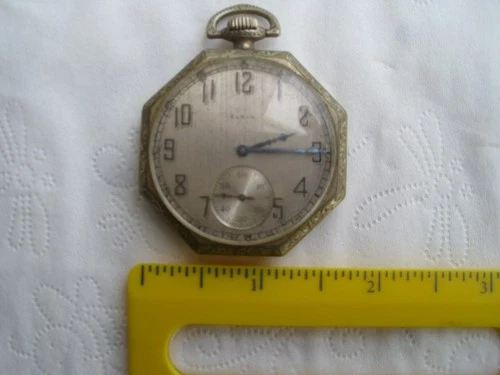 elgin pocket watch antique, silver?????/gold???