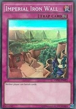 YuGiOh Imperial Iron Wall OP01-EN012 Super Rare Englisch Good unl.