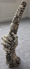 Skeleton Hand Holding Dagger Knife Blade Tanto Bone Gothic Fantasy 90s 1990s