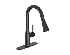 Glacier Bay Cartway 1-Handle Pull-Down Sprayer Kitchen Faucet in Matte Black