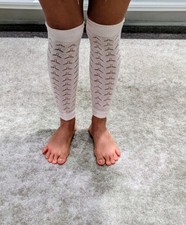 Knit Sweater Leg Warmers, Boot Toppers Women, Stretch, Light Pink, Warm Stylish
