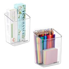 2-Pack Adhesive Cabinet Door Organizer, Transparent Plastic Small 2 Pack