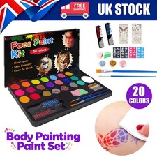 Professional Face Paint Kit Halloween Xmas Party Face Painting Kit Gift 20Colour