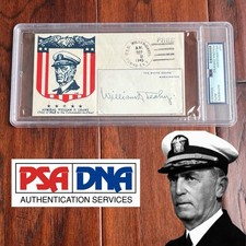 Admiral WILLIAM D. LEAHY * PSA * Autograph White House Card FDC Signed * WWII