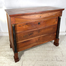 ANTICO COMO IMPERO 4 CASSETTI epoc 800 legno NOCE EBANIZZATO CASSETTIERA SEGRETO