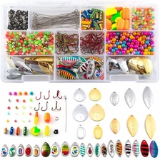 Dr.Fish 1310 Pieces Spinner Making Kit Lure Suppies Walleye Assorted 