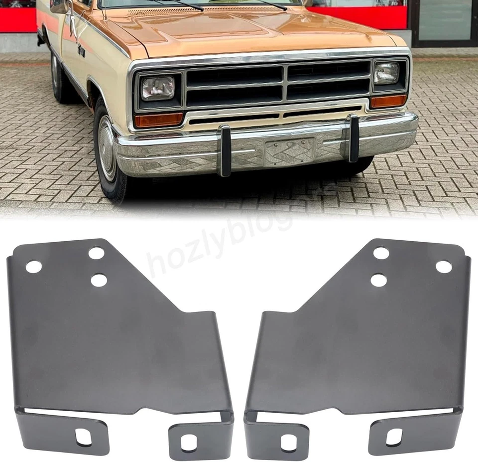 For 1986-93 Dodge Truck Front Bumper Brackets D/W 150 D/W 250 D/W 350 Ramcharger - Image 3 of 4