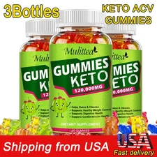 Keto ACV Gummies 112000MG Advanced Apple Cider Vinegar 180 Gummys