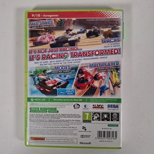 Sonic All Stars Racing Transformed Xbox 360 Videospiel Anleitung PAL Klassiker - Bild 3 von 4