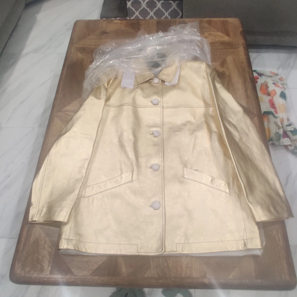 Chaqueta de cuero Coach talla M/L nueva de gran tamaño $1400