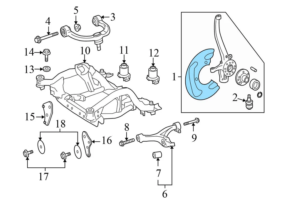2010-2011 MERCEDES-BENZ ML450 — передний левый поворотный кулак с подшипником колеса - Изображение 4 из 4