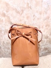 Mansur Gavriel  Patent Leather Bucket Drawstr...