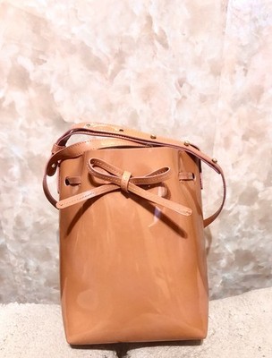 Mansur Gavriel  Patent Leather Bucket Drawstring Bag