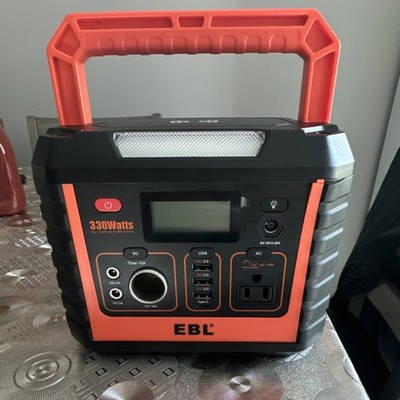 EBL 330W Portable Power Generator USB AC DC Outputs for Camping Hiking Backup