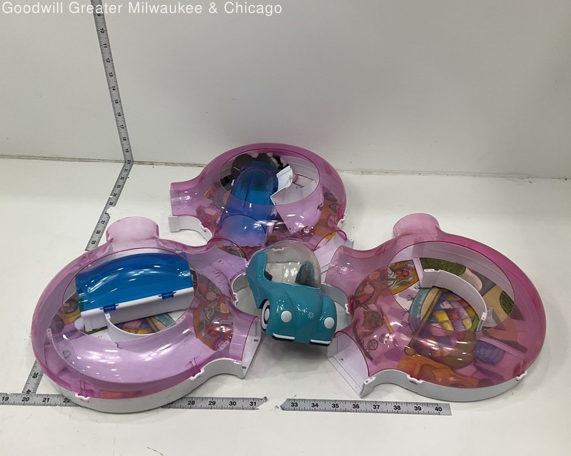 Zhu Zhu Pets Pink Blue Teal Hamster Track Playset Plastic Toy Lot 3 Piece